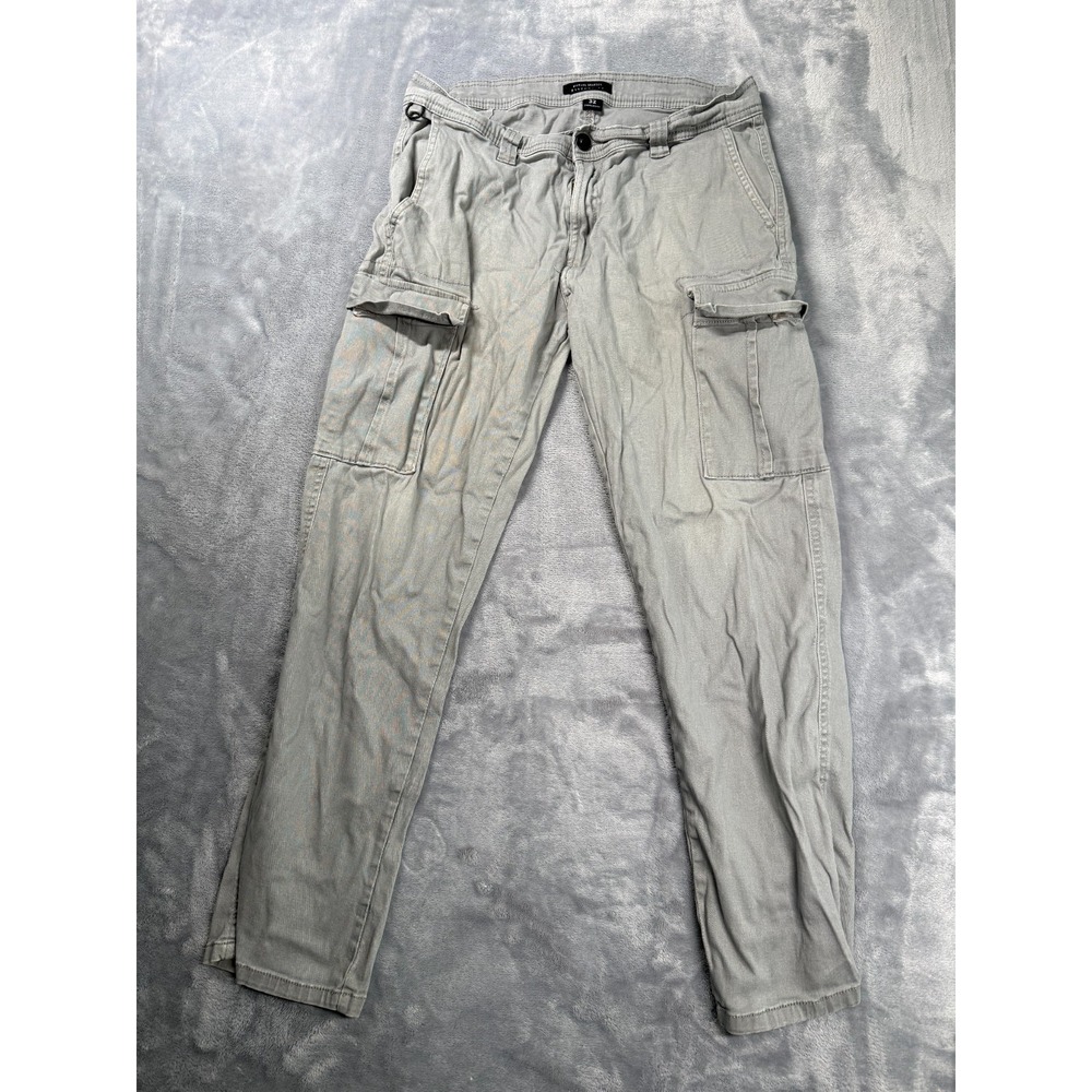 Michael Brandon Essentials Cargo Pants Mens 32 Beige Utility Pockets Regular Fit